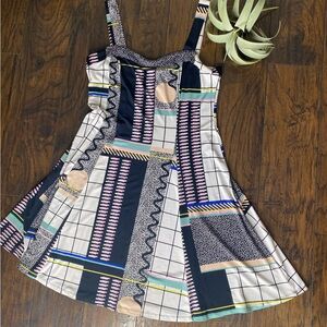 Bali Multicolor Abstract Print Top XL 80s Vibe